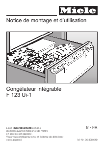 Mode d’emploi Miele F 123 Ui Congélateur