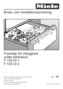 Bruksanvisning Miele F 123 Ui-2 Frys