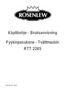 Käyttöohje Rosenlew RTT2265 Pesukone