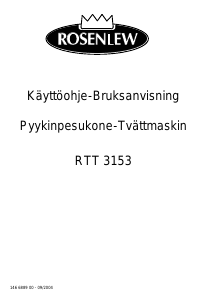 Käyttöohje Rosenlew RTT3153 Pesukone