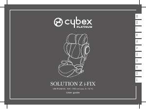 Manual de uso Cybex Solution Z i-Fix Asiento para bebé