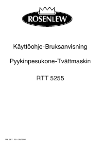 Käyttöohje Rosenlew RTT5255 Pesukone