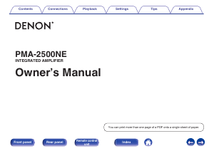 Manual Denon PMA-2500NE Amplifier