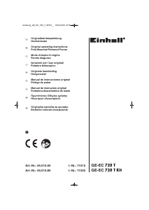 Manual de uso Einhell GE-EC 720 T Sierra de cadena