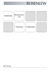 Bruksanvisning Rosenlew RTT6102 Tvättmaskin