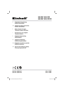 Manuale Einhell GE-EM 1843 HW Rasaerba