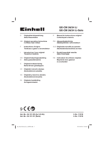 Mode d’emploi Einhell GE-CM 36/34 Li Tondeuse à gazon