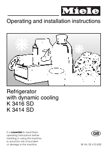 Manual Miele K 3416 SD Refrigerator