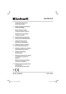 Bedienungsanleitung Einhell GC-PM 40 S Rasenmäher