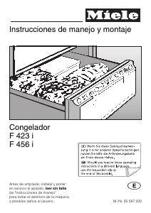 Manual de uso Miele F 456 i Congelador