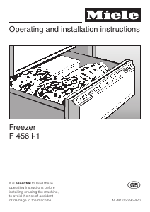 Manual Miele F 456 i-1 Freezer
