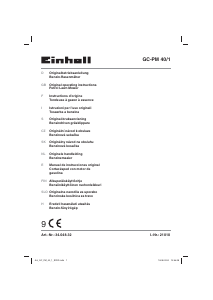 Manual de uso Einhell GC-PM 40/1 Cortacésped