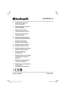 Manual de uso Einhell GC-PM 40/1 S Cortacésped