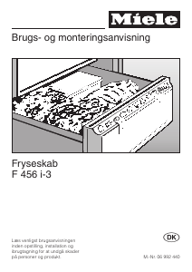 Brugsanvisning Miele F 456 i-3 Fryser