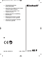 Mode d’emploi Einhell GH-PM 40 P Tondeuse à gazon