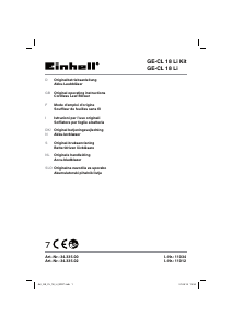 Manuale Einhell GE-CL 18 Li Soffiatore