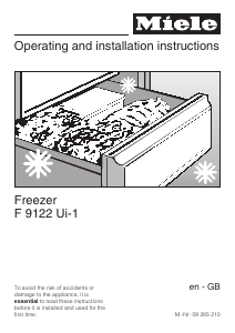 Manual Miele F 9122 Ui-1 Freezer