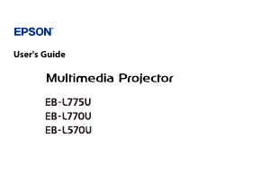 Manual Epson EB-L775U Projector