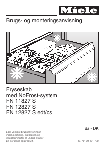 Brugsanvisning Miele FN 11827 S Fryser