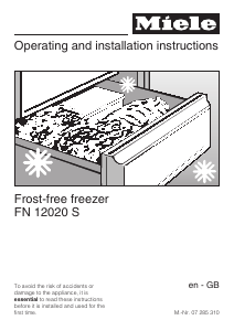 Manual Miele FN 12020 S Freezer