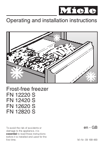 Manual Miele FN 12420 S Freezer