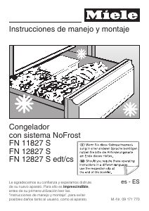 Manual de uso Miele FN 12827 S Congelador