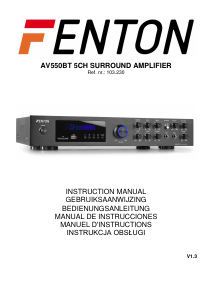 Manual de uso Fenton AV550BT Amplificador