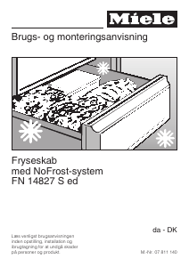 Brugsanvisning Miele FN 14827 S ed Fryser