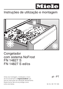Manual Miele FN 14827 S ed/cs Congelador