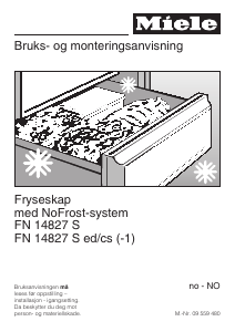 Bruksanvisning Miele FN 14827 S ed/cs-1 Fryser