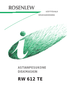 Käyttöohje Rosenlew RW612TE Astianpesukone