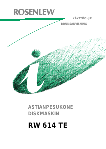Käyttöohje Rosenlew RW614TE Astianpesukone