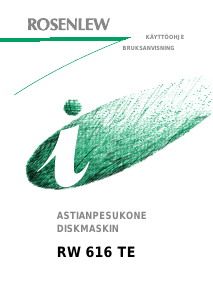 Käyttöohje Rosenlew RW616TE Astianpesukone