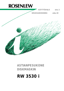 Käyttöohje Rosenlew RW3530I Astianpesukone