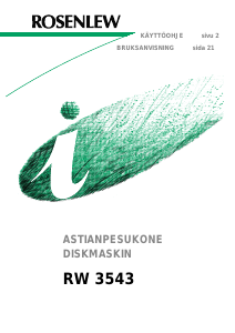 Käyttöohje Rosenlew RW3543 Astianpesukone