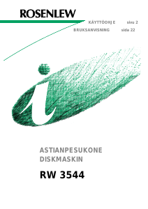 Käyttöohje Rosenlew RW3544 Astianpesukone