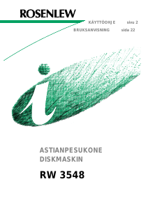Käyttöohje Rosenlew RW3548 Astianpesukone