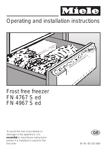 Manual Miele FN 4967 S ed Freezer