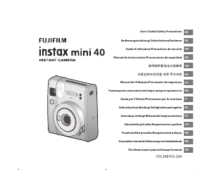 Manual Fujifilm Instax Mini 40 Câmera