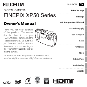 Handleiding Fujifilm FinePix XP55 Digitale camera