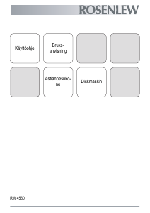 Käyttöohje Rosenlew RW4560 Astianpesukone