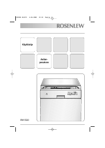 Käyttöohje Rosenlew RW5520 Astianpesukone