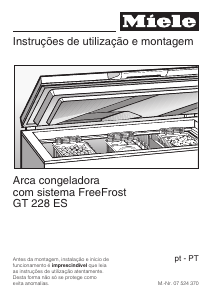 Manual Miele GT 228 ES Congelador