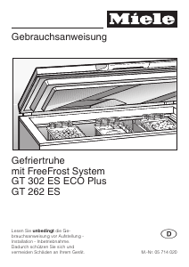 Bedienungsanleitung Miele GT 262 ES Gefrierschrank