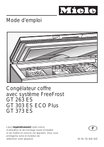 Mode d’emploi Miele GT 263 ES Congélateur