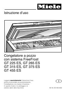 Manuale Miele GT 315 ES Congelatore