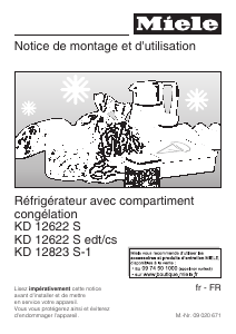 Mode d’emploi Miele KD 12622 S edt/cs Réfrigérateur combiné