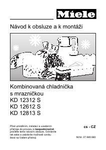 Manuál Miele KD 12813 S Lednice s mrazákem