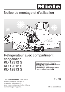 Mode d’emploi Miele KD 12813 S Réfrigérateur combiné