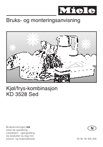Bruksanvisning Miele KD 3528 S ed Kjøle-fryseskap